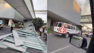 ️ Colapso en el AICM   La tarde del martes 2 de junio se desplomó la estructura metálica de un puente peatonal en la Terminal 1 del Aeropuerto Internacional de la Ciudad de México