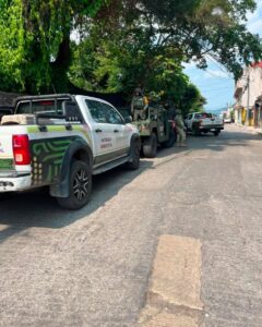 La SDS desplegó unidades móviles para brindar atención veterinaria a animales de compañía afectados por la explosión en la colonia Las Granjas, Cuernavaca