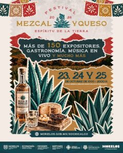 Morelos celebrará el Festival Mezcal y Queso 2026, como parte de la cartelera Xochicalco “Tierra de Encuentros”, con la participación de más de 150 expositores, gastronomía, música en vivo y productos locales