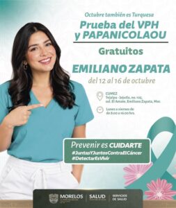 Mastografías y Papanicolaou gratis en Emiliano Zapata y Yautepec del 12 al 17 de octubre    Emiliano Zapata ▪️ Mastografía en unidad móvil en el CUMEZ, colonia El Amate, del 12 al 17 de octubre ▪️ Papanicolaou, del 12 al 17 de octubre   Yautepec ▪️ Mastografía en la cancha techada del barrio Rancho Nuevo, del 12 al 17 de octubre ▪️ Papanicolaou, del 12 al 16 de octubre   Lleva identificación oficial y CURP