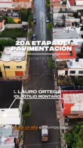 ¡Avanza la pavimentación en la Otilio Montaño en Jiutepec!   El alcalde Eder Rodríguez Casillas dio el banderazo a la segunda etapa de la calle Lauro Ortega, con concreto hidráulico, nuevo drenaje y red de agua potable